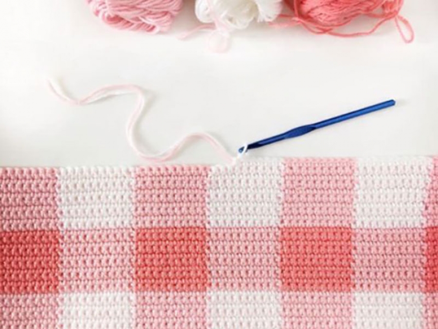 learn the gingham crochet stitch