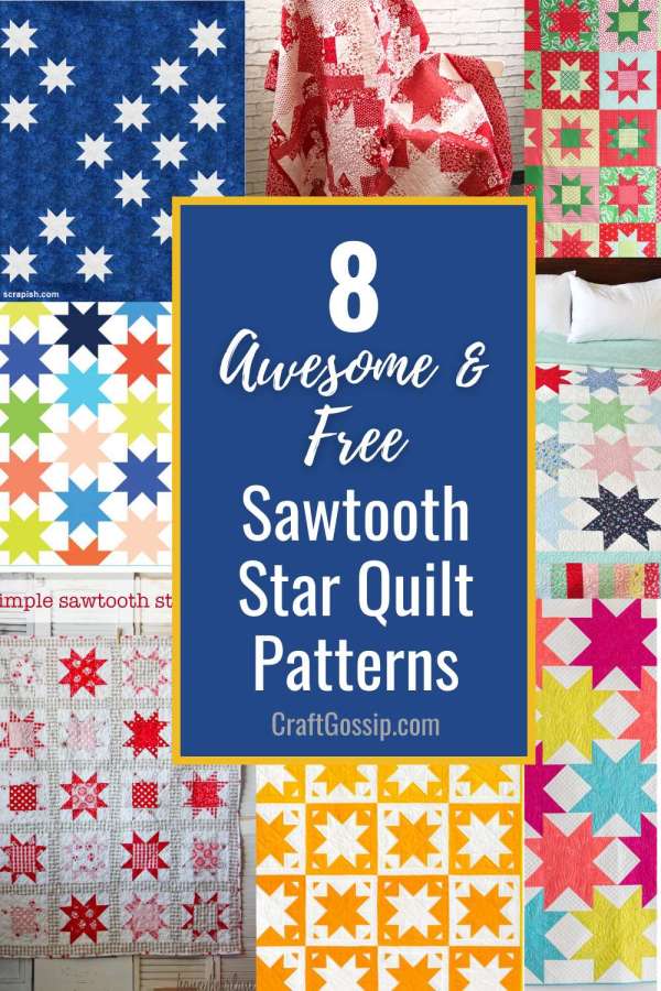 8 Awesome and Free Sawtooth Star Quilt Patterns