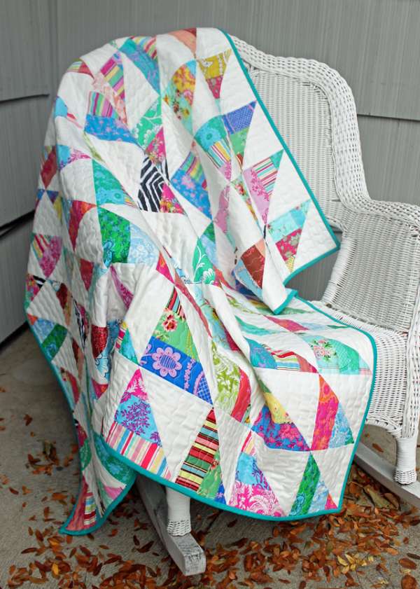 Free and Easy Jelly Roll Triangles Quilt Pattern