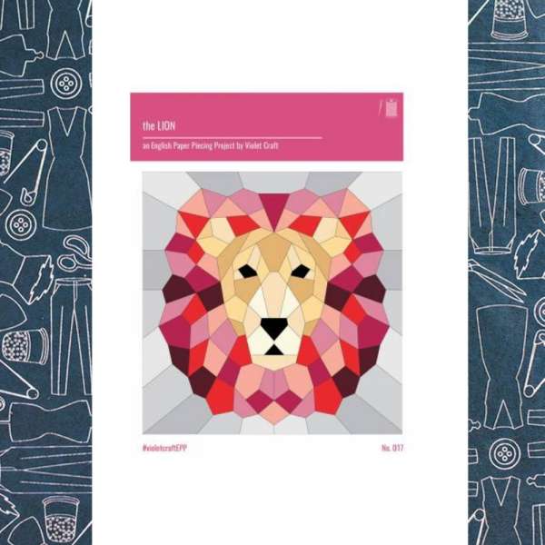 Lion English Paper Piecing Pattern