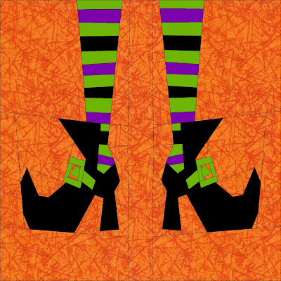 How to Make a Witchy Feet Quilt Block