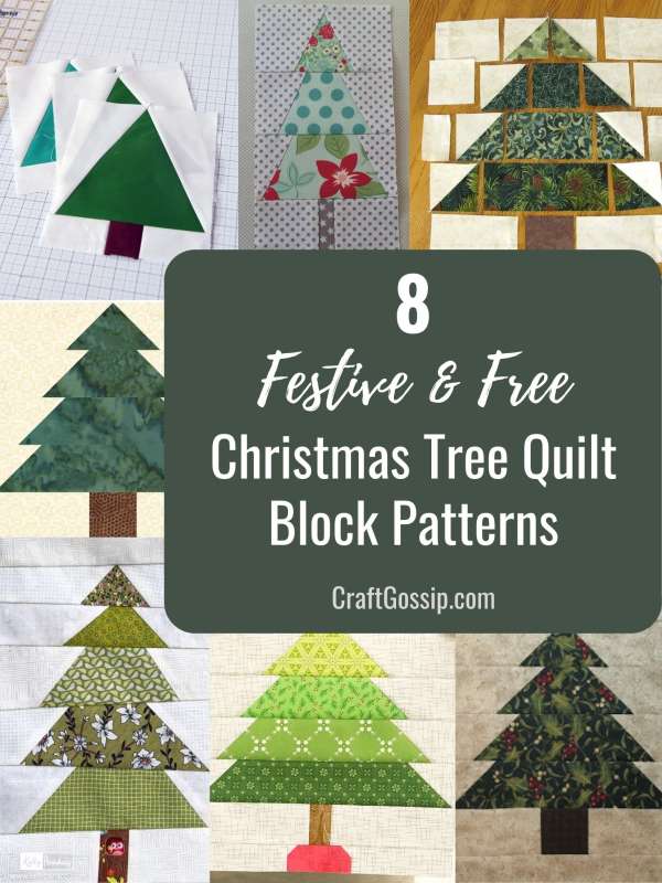 8 Christmas Tree Quilt Block Patterns