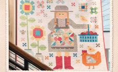 Quilted farm girl. Sew and stitch along.