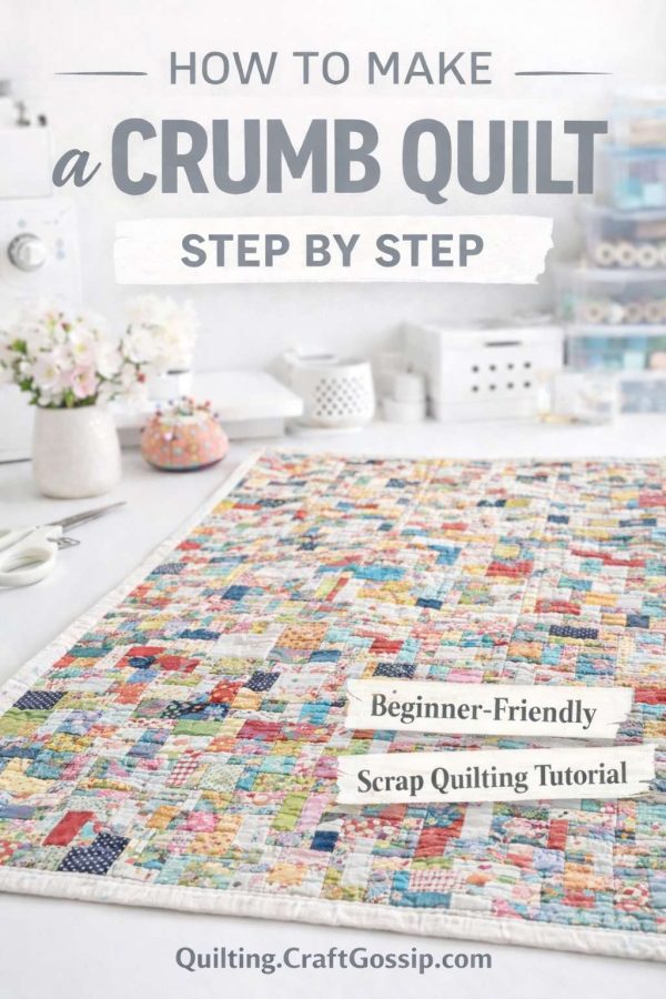 How to Make a Crumb Quilt Step by Step (Beginner-Friendly Scrap Quilting Tutorial)